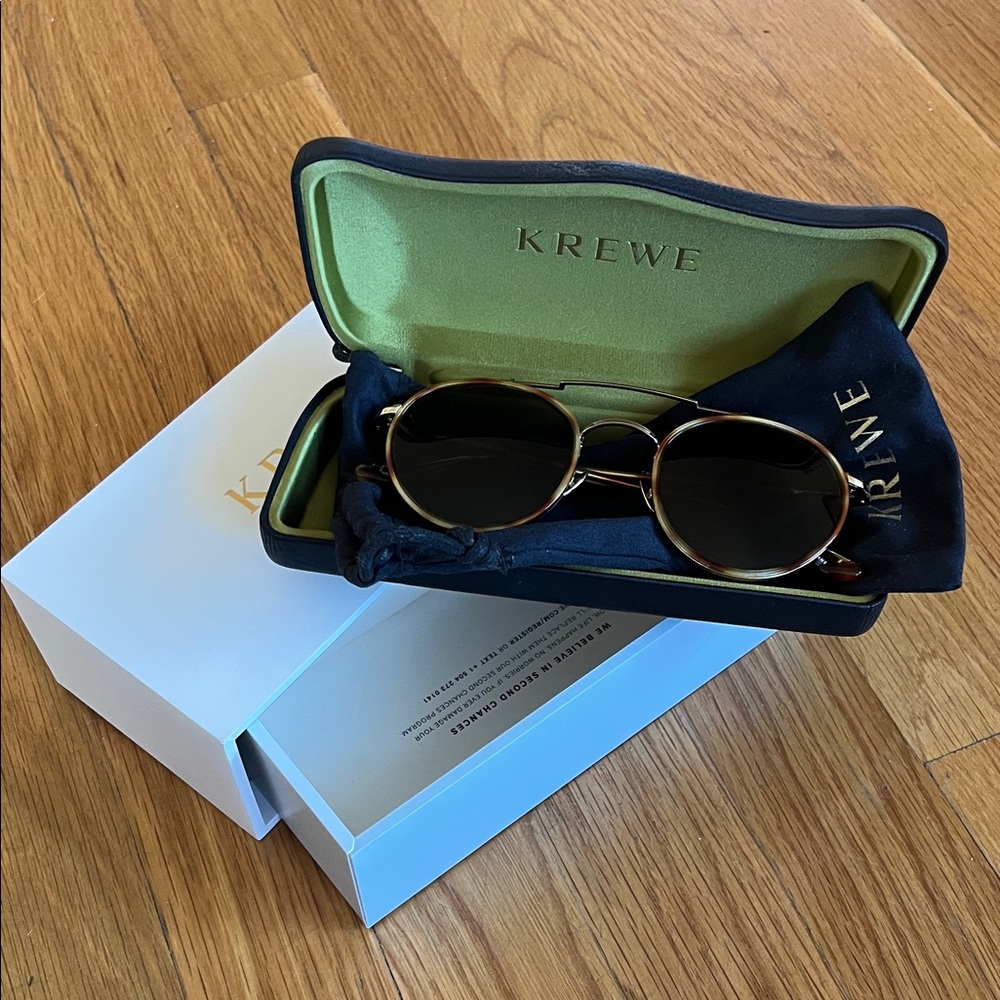 KREWE Brown Sunglasses with Case
